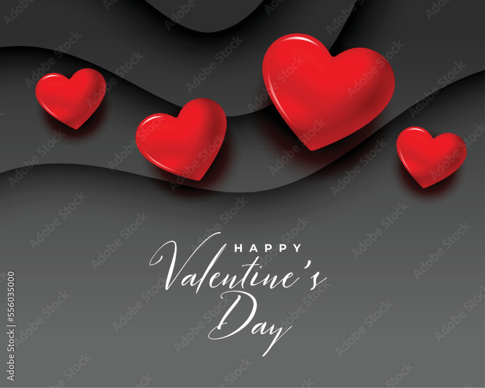 beautiful valentine's day realistic hearts background