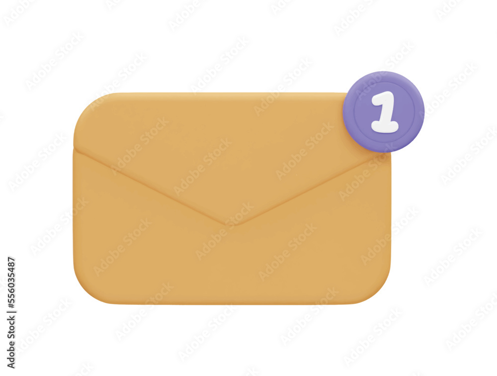Mail envelopes online with 3d vector icon cartoon minimal style Mail envelopes online with 3d vector icon cartoon minimal style