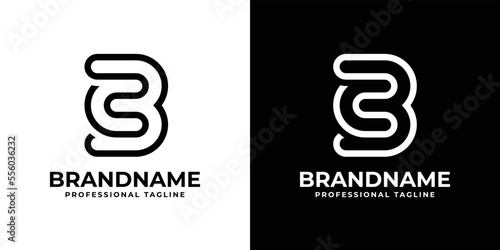 Simple Letter CB Monogram Logo, suitable for any business CB or BC initials.