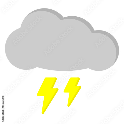 Illustration of Thunderstorm Weather design Icon