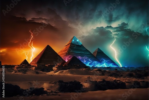 Magical Pyramids Phenomena in the Sky  Resonating Electromagnetical Power Between The Building and the Atmosphere  Opening Portals and Gates for Another Dimensions