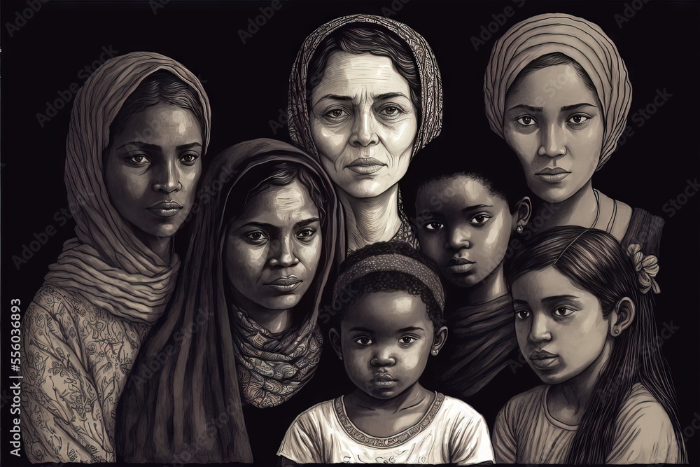 Mothers from all the world together in just one love, with no differences between them on caring his family and children Mothers from all the world together in just one love, with no differences between them on caring his family and children