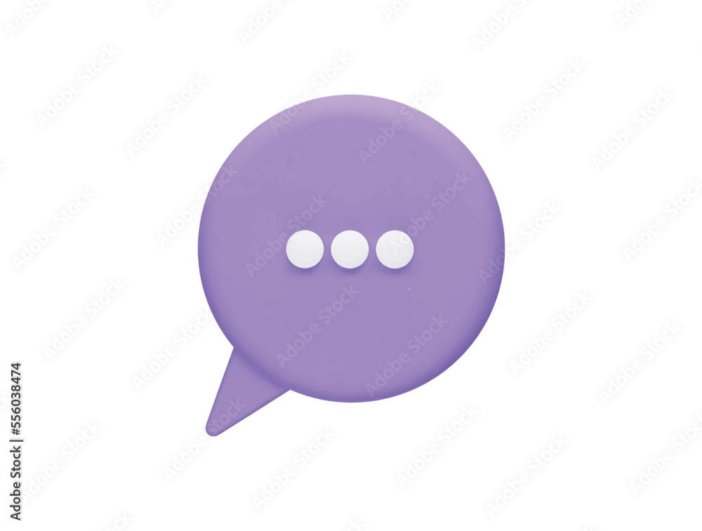 chat with three dots speech bubbles composition 3d icon chat with three dots speech bubbles composition 3d icon