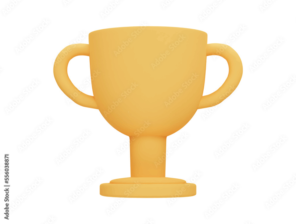 champion trophy cup concept 3d vector icon champion trophy cup concept 3d vector icon