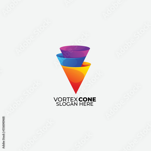 Gradient vortex design template logo icon