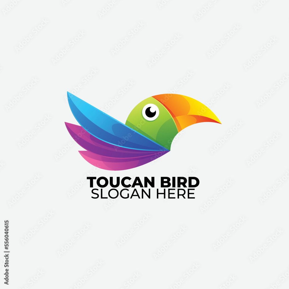 toucan logo design illustration colorful toucan logo design illustration colorful