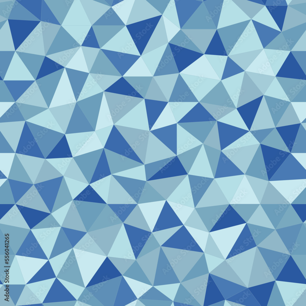 Low poly seamless vector pattern with 10 shades of blue Low poly seamless vector pattern with 10 shades of blue