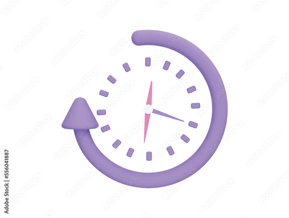 24 hours watch with arrow support service with 3d vector icon cartoon minimal style 24 hours watch with arrow support service with 3d vector icon cartoon minimal style