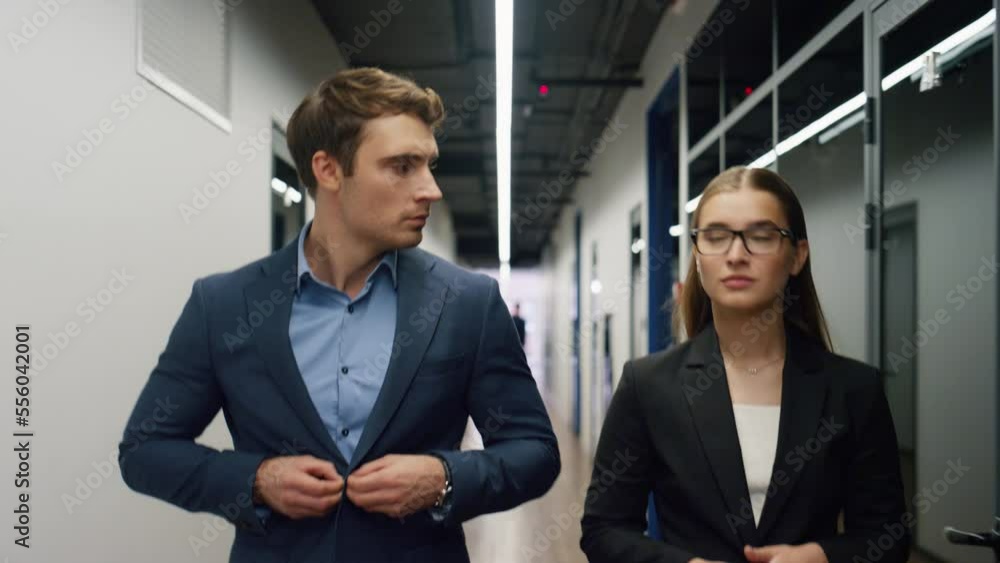Confident business team going corporate meeting. Successful pensive entrepreneur Confident business team going corporate meeting. Successful pensive entrepreneur