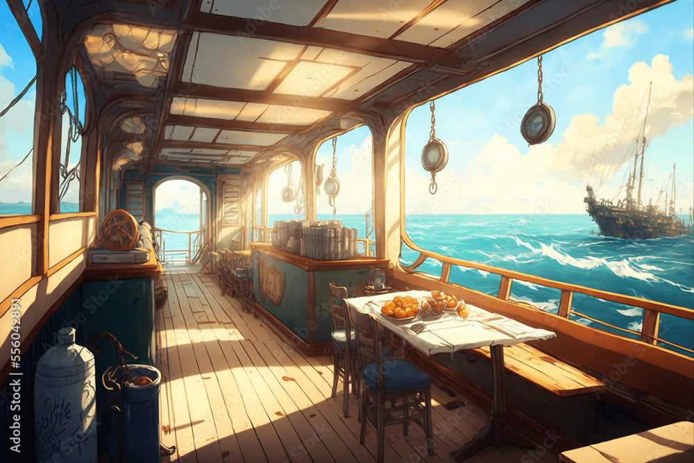 Fototapeta premium 美麗な乗り物系背景イラスト(AI generated image)