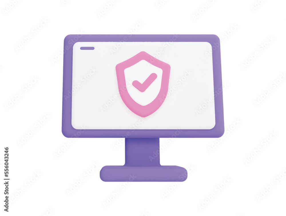 vector laptop computer with security shield symbol with 3d vector icon cartoon minimal style vector laptop computer with security shield symbol with 3d vector icon cartoon minimal style
