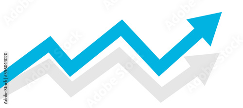 Growth arrow financial business target background design template. Investment market plan concept.