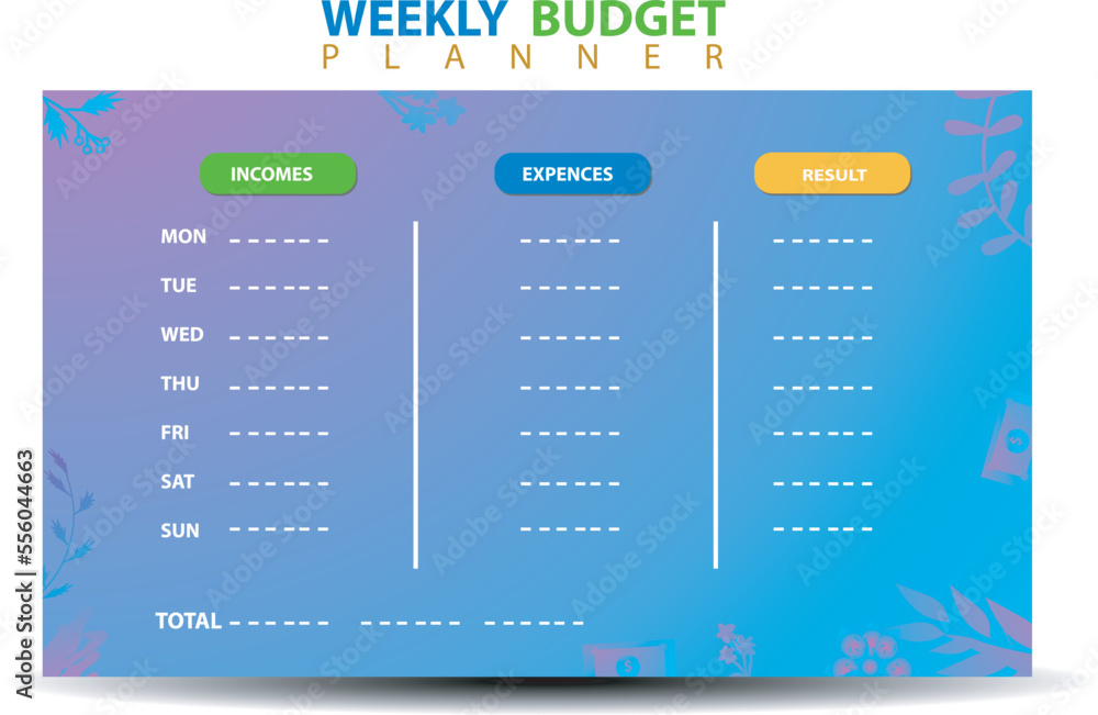 Modern design Vector planner pages templates. Daily, weekly, monthly ...