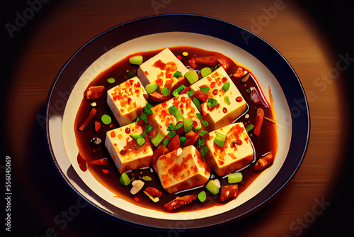 Chinese Ma Po Tofu vegetable Food