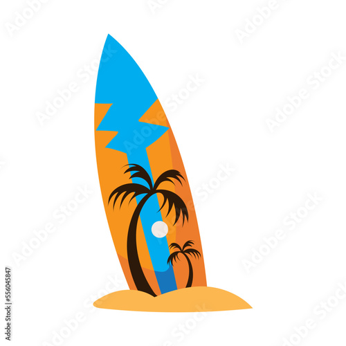 surfboard with palms