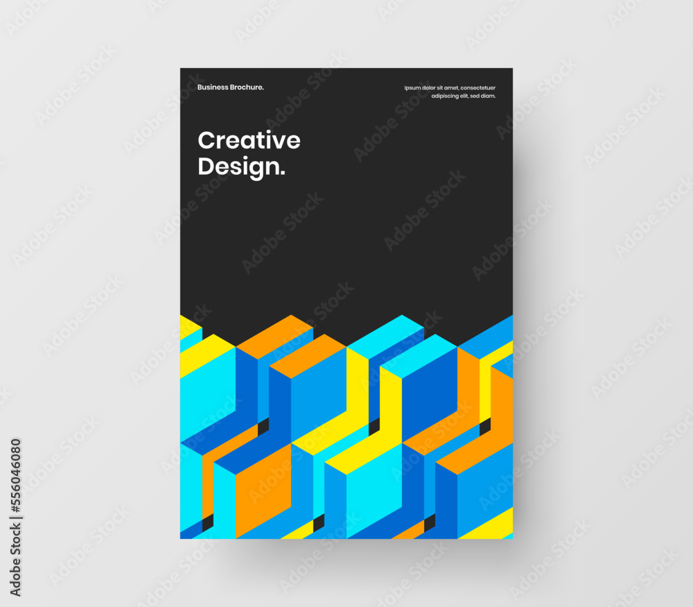 Minimalistic geometric tiles company cover layout. Original banner design vector template. Minimalistic geometric tiles company cover layout. Original banner design vector template.