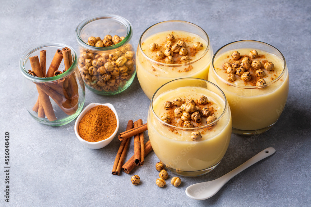 Traditional Turkish drink with roasted chickpea Boza or Bosa Traditional Turkish drink with roasted chickpea Boza or Bosa