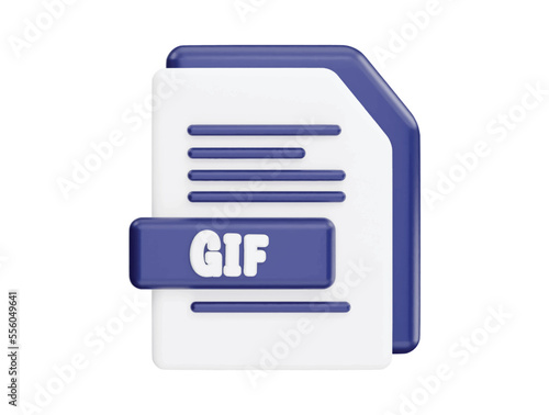 Gif file with 3d vector icon cartoon minimal style