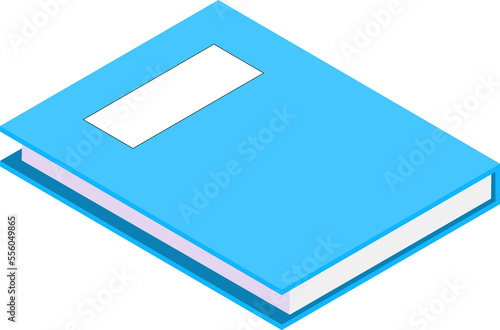 Book . Blue color .