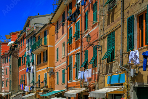Traditional houses in Vernazza in Cinque Terre on the Mediterranean Sea, Italy © SvetlanaSF