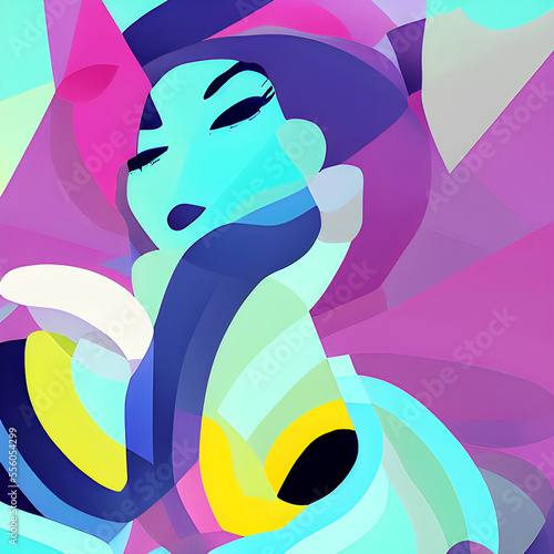 Blue Water Fairy - Fluid Abstract Pattern
