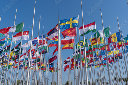 Various flags of the world