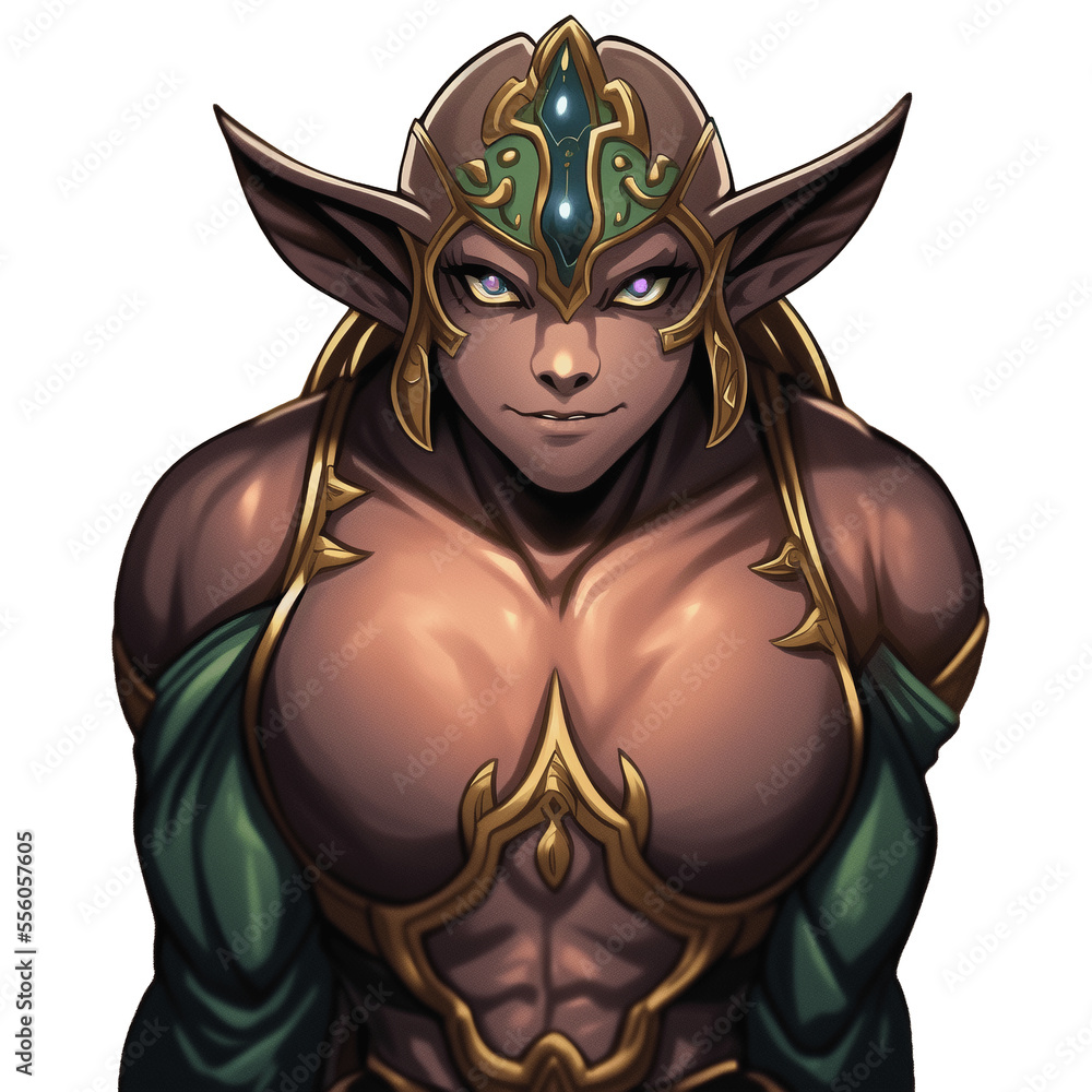 Obraz premium 亜人キャラクター立ち絵イラスト(AI generated image)