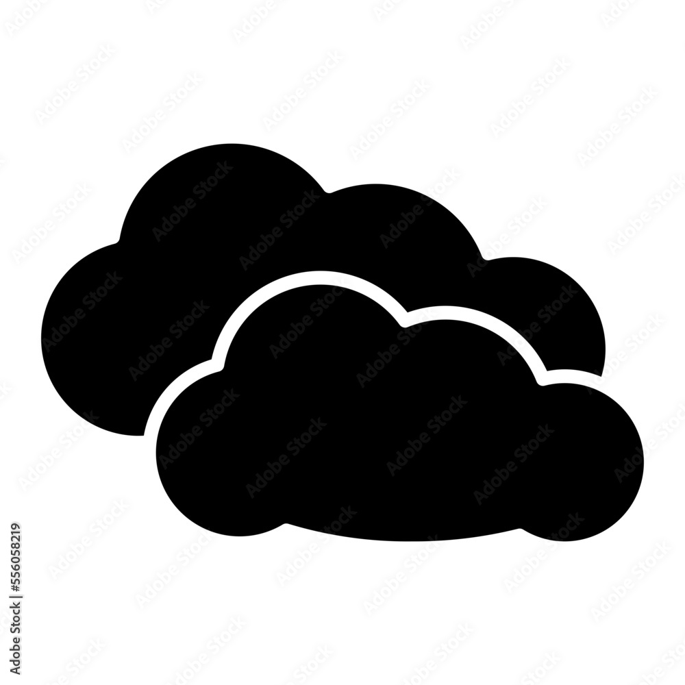 illustration of Cloudy Weather design Icon illustration of Cloudy Weather design Icon