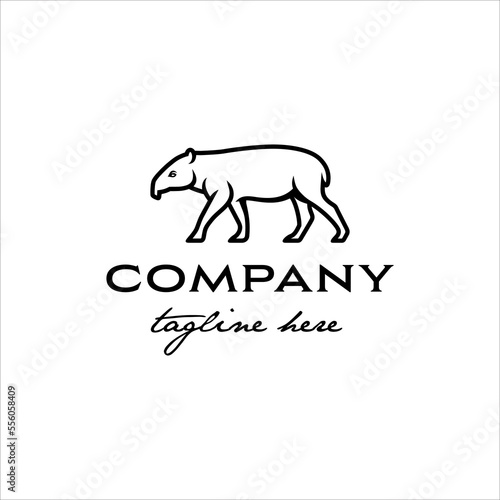Tapir logo with modern and minimalist style design