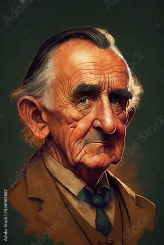 J.R.R. Tolkien caricature photo