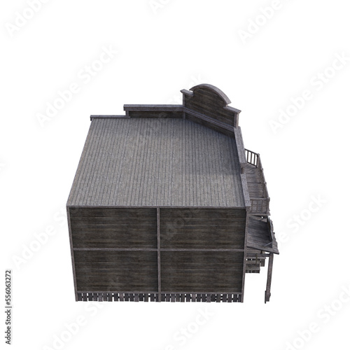 Western Houses Ensemble House Number 1. 3d Rendering-Illustration for Building Scene as Ovrlay, Clipart, Object. Photorealistic and high resolution 6000 x 6000px, 300dpi, PNG.