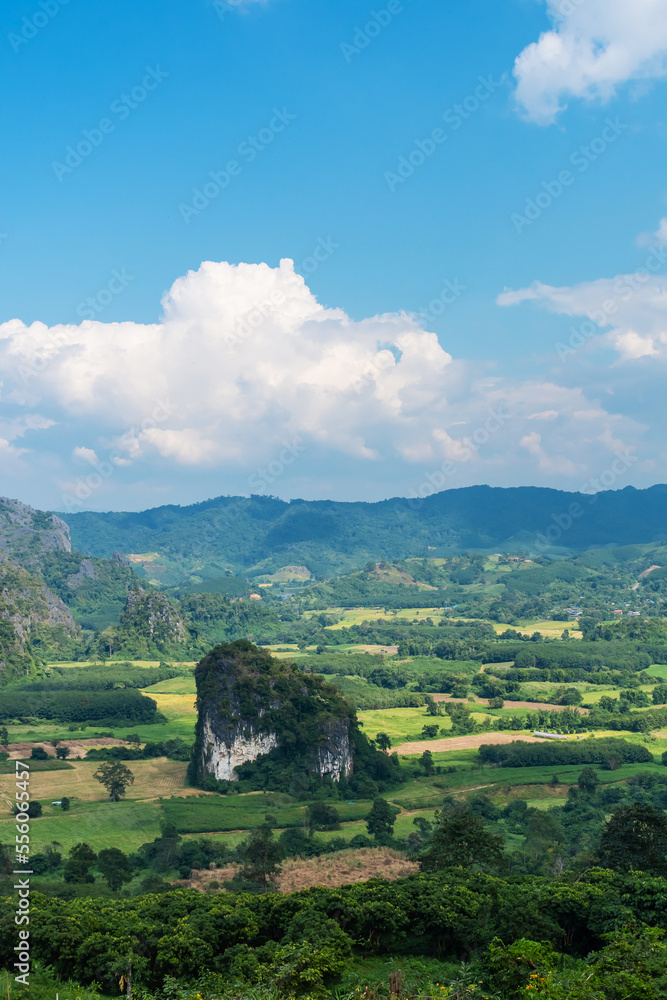 Aerial view of  Phu Lanka National Park Phayao province north of Thailand