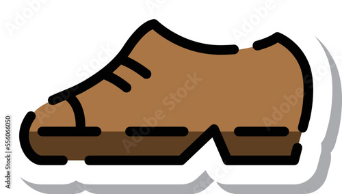 ステッカー風点線アイコン　革靴