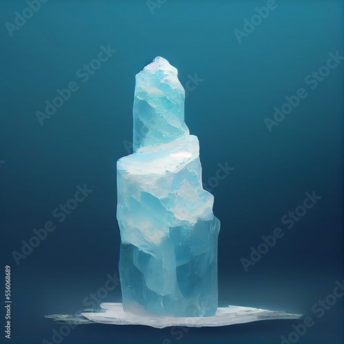 A illustration of a monolit made form blue Ice photo