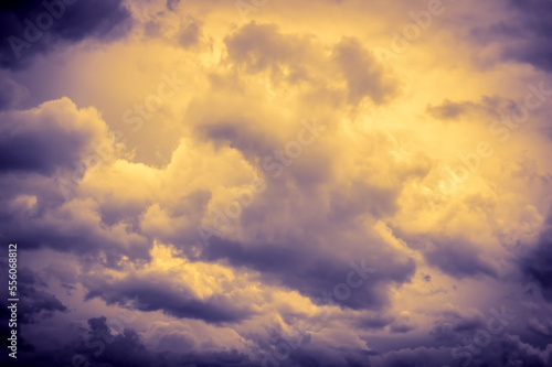 Fototapeta Naklejka Na Ścianę i Meble -  Close Up Abstract Background Of Clouds 18-7-2020 In Yellow