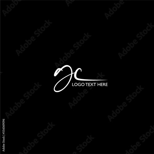 G,C, GC logo, Hand Written Style GC Letter design, GC signature logo, GC initials in hand written style 
