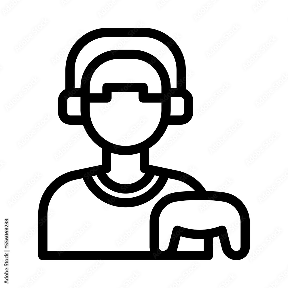 gamer line icon illustration vector graphic gamer line icon illustration vector graphic