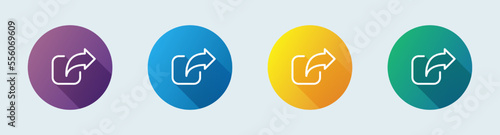 Share line icon in flat design style. Link signs vector illustration.
