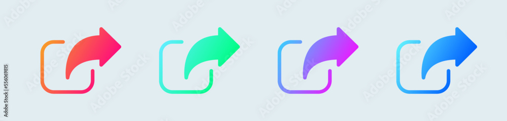 Share solid icon in gradient colors. Link signs vector illustration. Share solid icon in gradient colors. Link signs vector illustration.