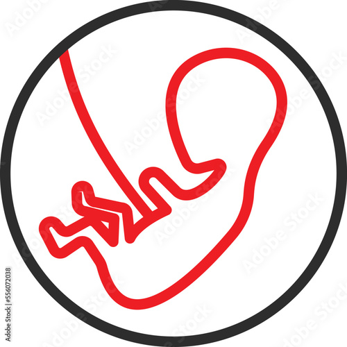 Pregnant belly Vector Icon
