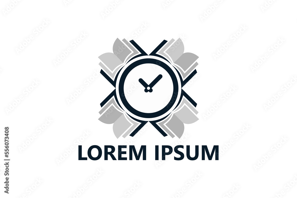 Study time, book and clock logo template design vector Study time, book and clock logo template design vector