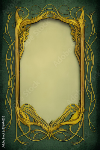 Obraz na płótnie Art Nouveau frame. Generative AI w salonie
