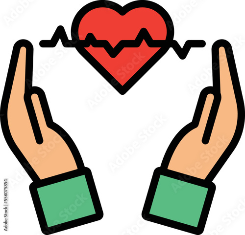 Heart care Vector Icon
