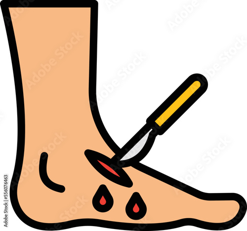 Foot treatment Vector Icon
