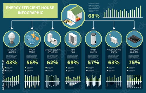 Energy Efficient House Infographics