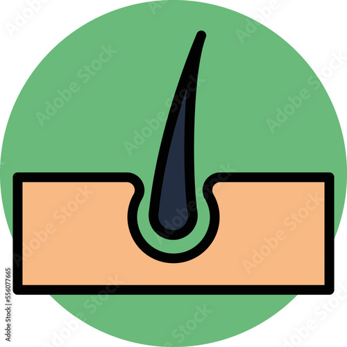 growth hair treatment Vector Icon
