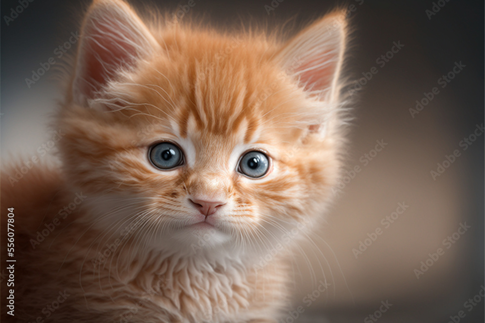 beautiful little orange kitten