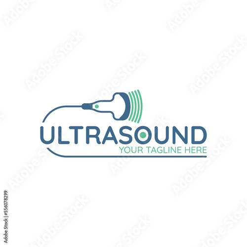 Ultrasound logo vector, suitable for health and medical.