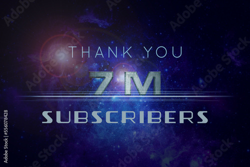 Εκτύπωση καμβά 7 Million  subscribers celebration greeting banner with Star Wars Design