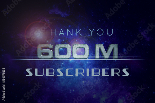 600 Million  subscribers celebration greeting banner with Star Wars Design